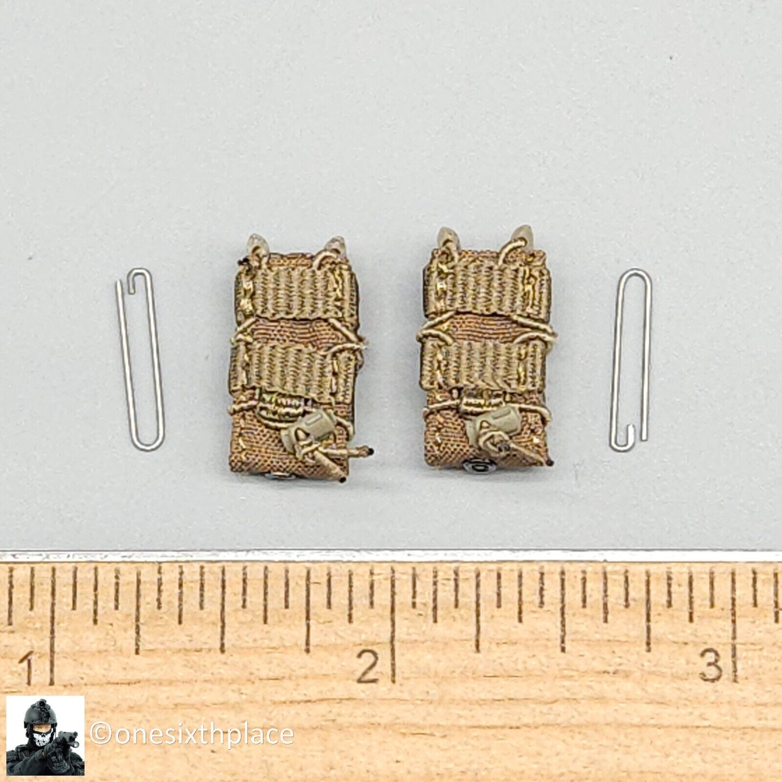 1:6 Easy & Simple Russian Rapid Response SOBR Coyote Soft Pistol Mag Pouch (x2)