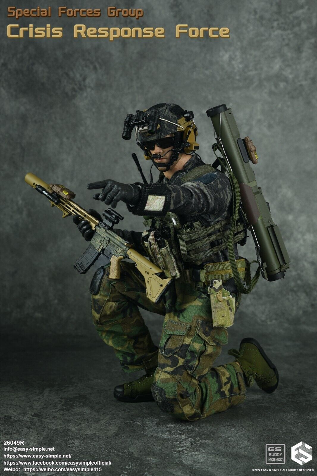 1:6 Easy & Simple Special Forces Group Crisis Response Force MCB Combat Shirt