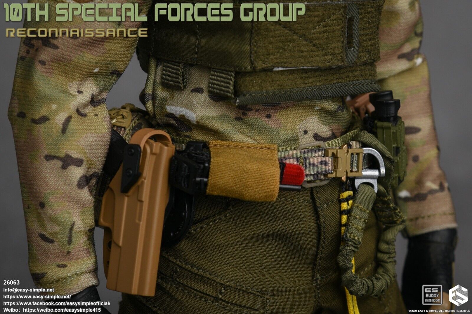 1:6 scale Easy & Simple 10th Special Forces Group URGI 5.56 M4 Rifle Set