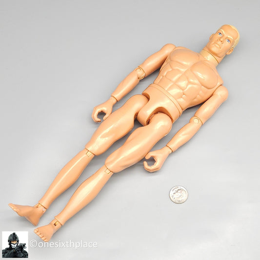1:6 scale Hasbro GI Joe 1996 Male Nude Body Blond Hair Blue Eyes 12" Figure