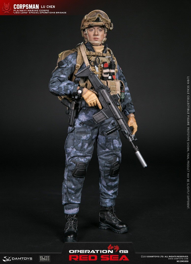 1:6 DamToys Operation Red Sea PLA Navy Corpsman Night Camo Shirt for 12" Figures