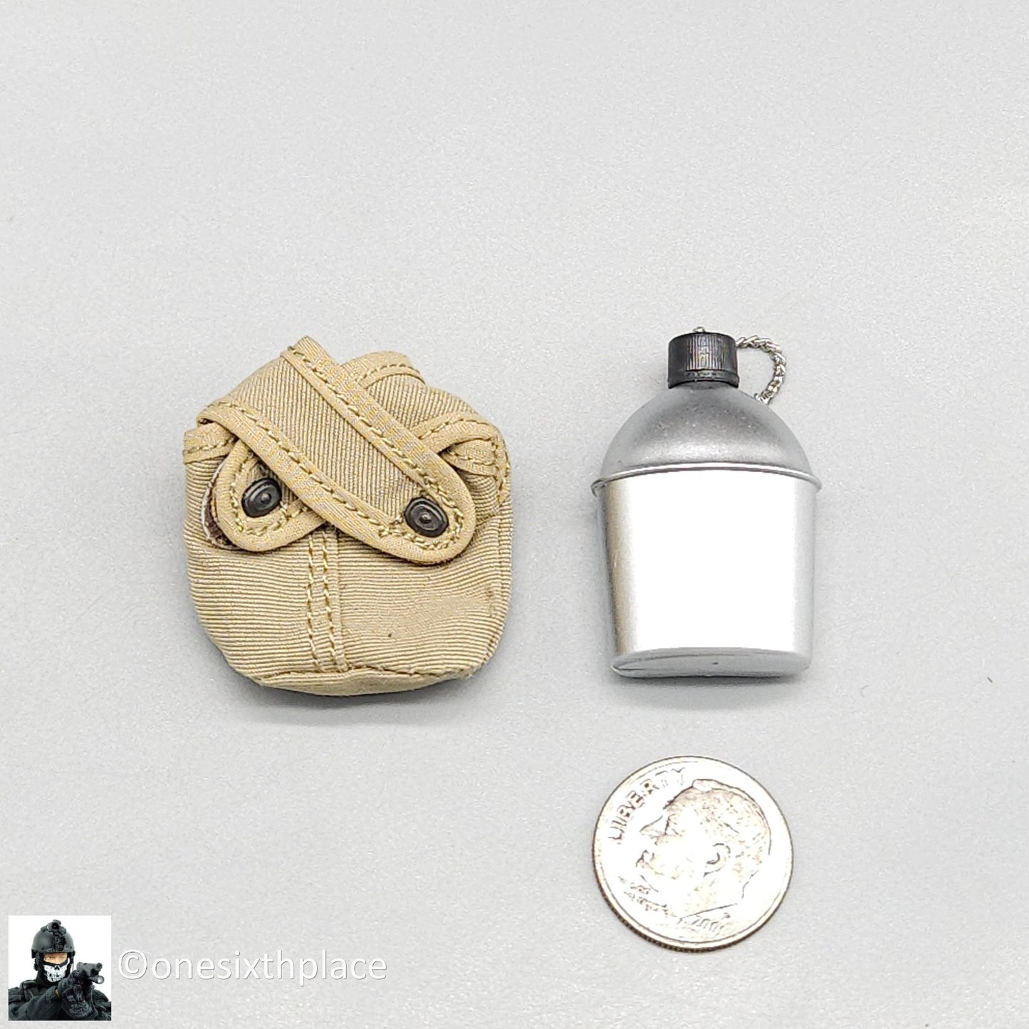 1:6 Facepool WWII USMC Snafu Canteen w/ Cover Pouch for 12" Figures