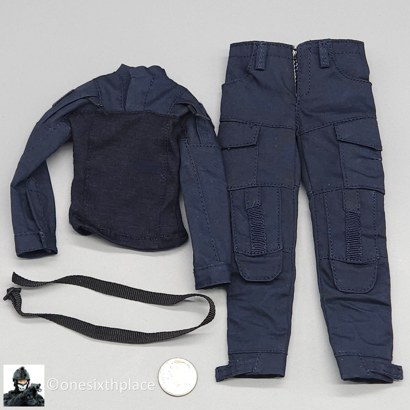 1:6 scale Mini Times Female SWAT Operator Blue Uniform for 12" Figures