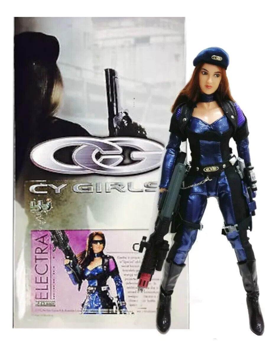 1:6 scale BBI Cy Girl 2.0 Electra Blue & Silver Figure Stand for 12" Figures