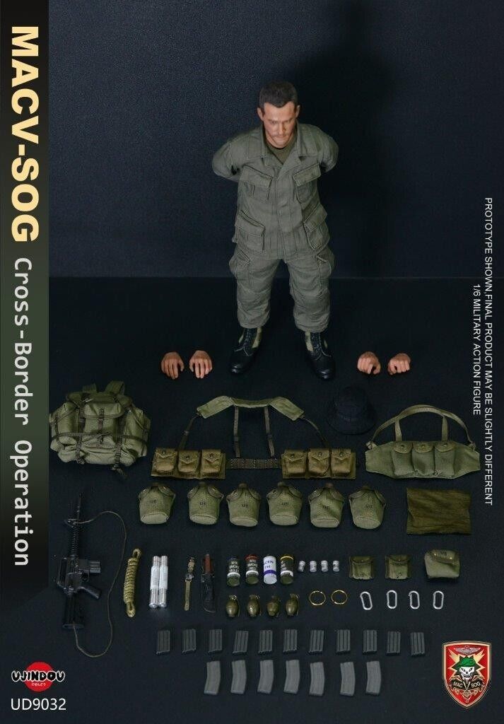 1:6 scale Ujindou Vietnam MACV-SOG Cross-Border Operation BAR Ammo Pouches