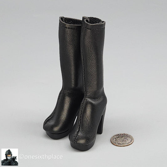 1:6 Triad Toys Boot Female Black High Heel Boots (Peg Type) for 12" Figures