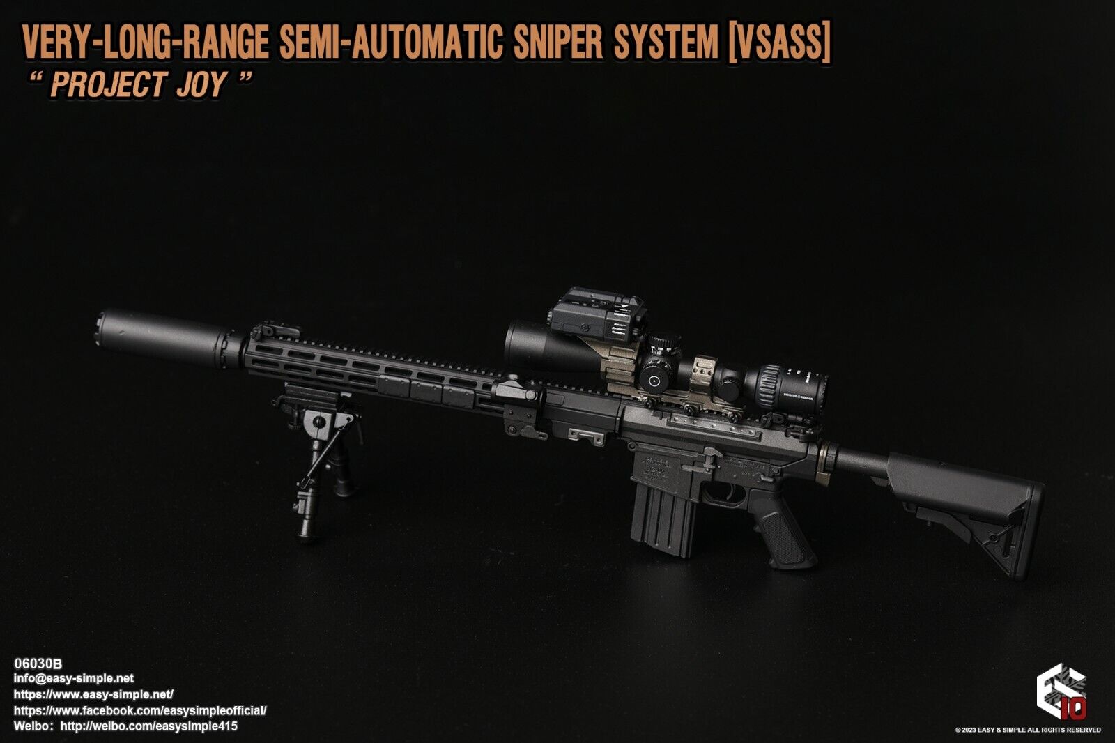 1:6 Easy & Simple Very Long Range Semi Automatic Sniper System VSASS BLK 06030B