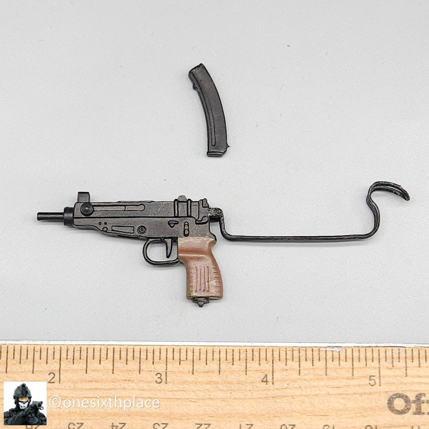 1:6 Ultimate Soldier Skorpion Machine Gun Pistol w/ Folding Stock for 12" Figure