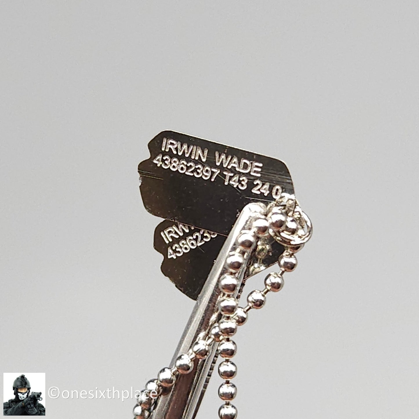 1:6 scale DiD WWII US 2nd Ranger Battalion Medic Wade Metal Dog Tags Necklace