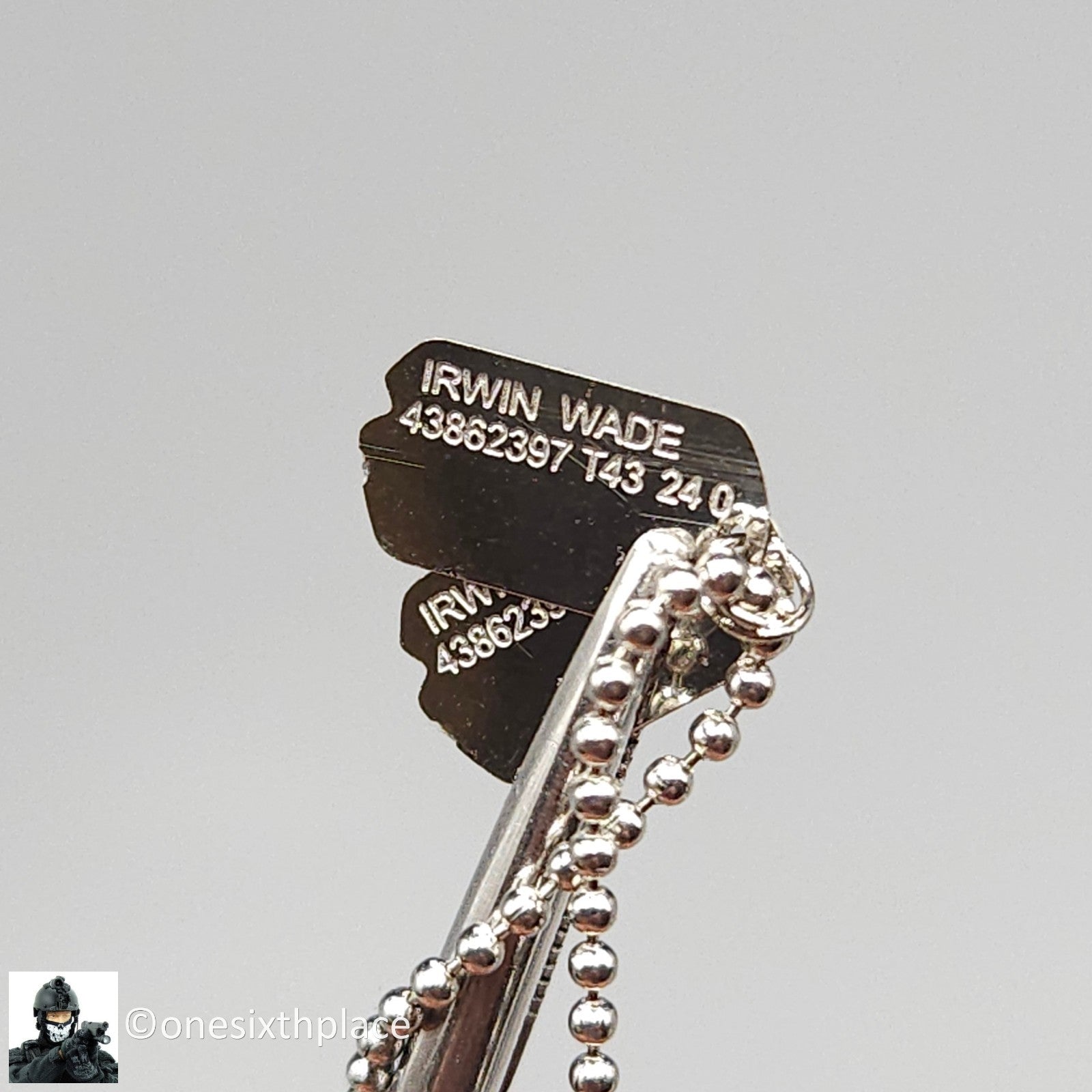 1:6 scale DiD WWII US 2nd Ranger Battalion Medic Wade Metal Dog Tags Necklace