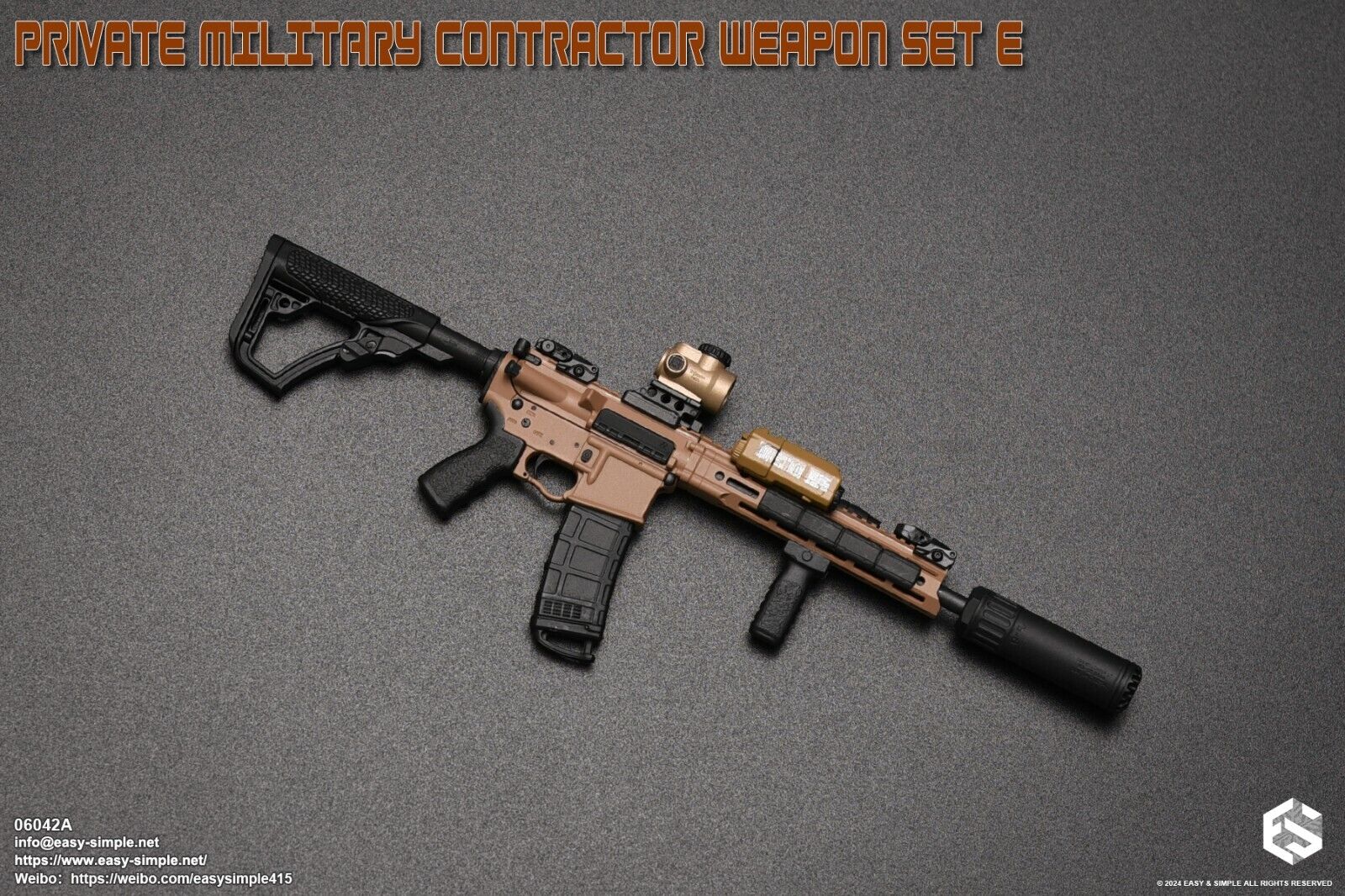 1:6 Easy & Simple Private Military Contractor Weapon Set E Ver. A for 12" Figure