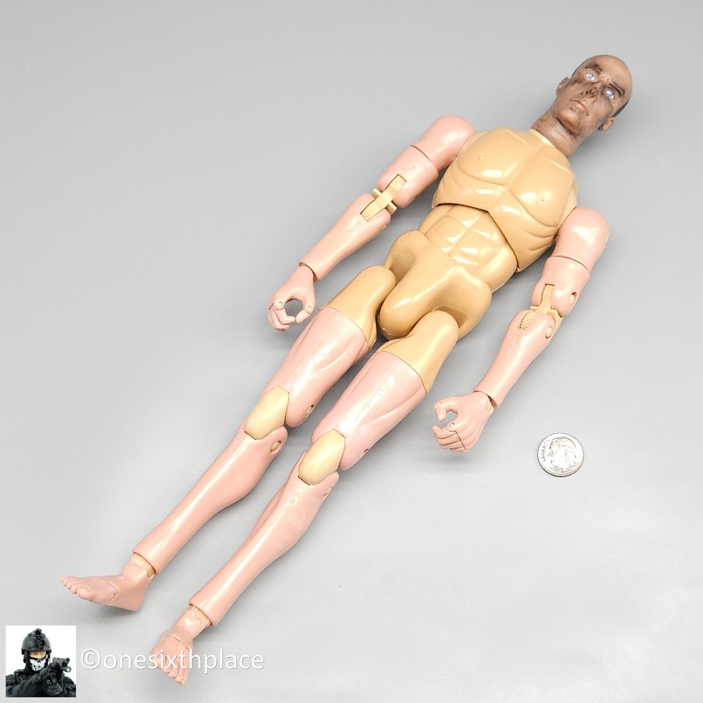 1:6 scale InToyz Sniper Male Nude Body w/ Camo Head for 12" Figures USMC