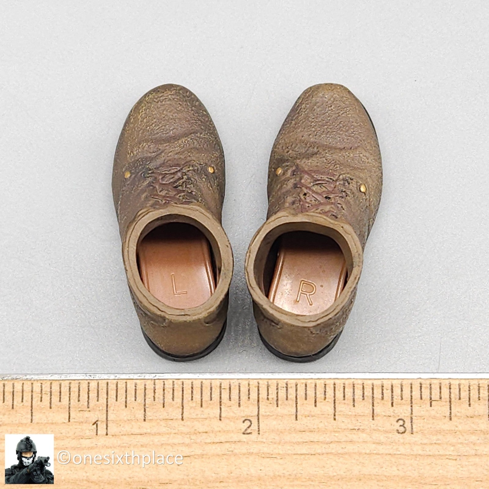 1:6 scale Dragon WWII USMC Sonny Brown Shoes Boots for 12" Figures