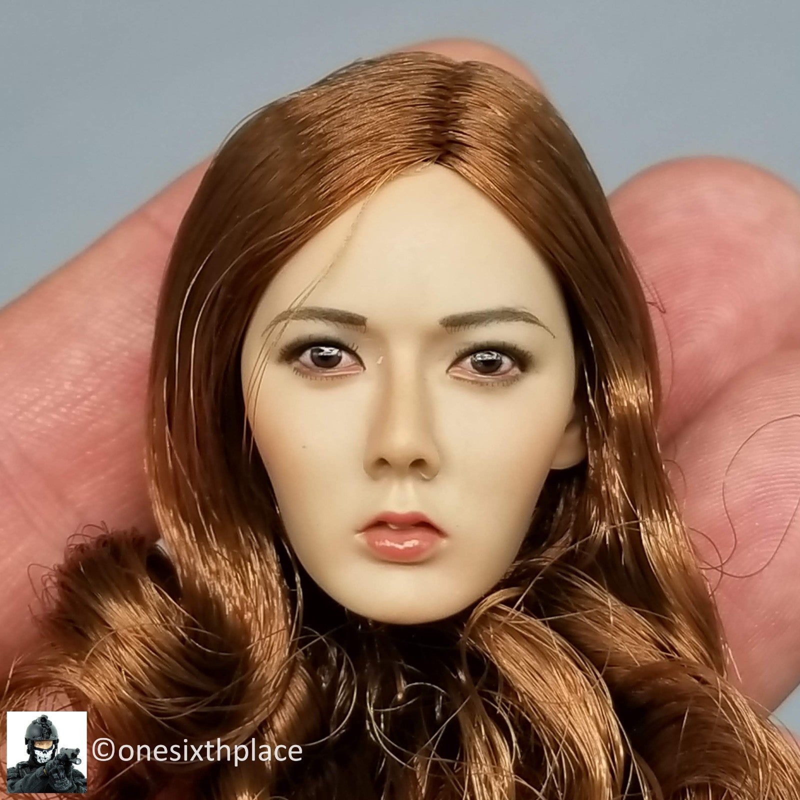 1:6 YM Toys Female Asian Brown Hair Head Sculpt 12" Phicen TBLeague YMT-001C