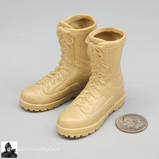 1:6 scale BBI Desert Tan Combat Boots (Foot Type) for 12" Figures