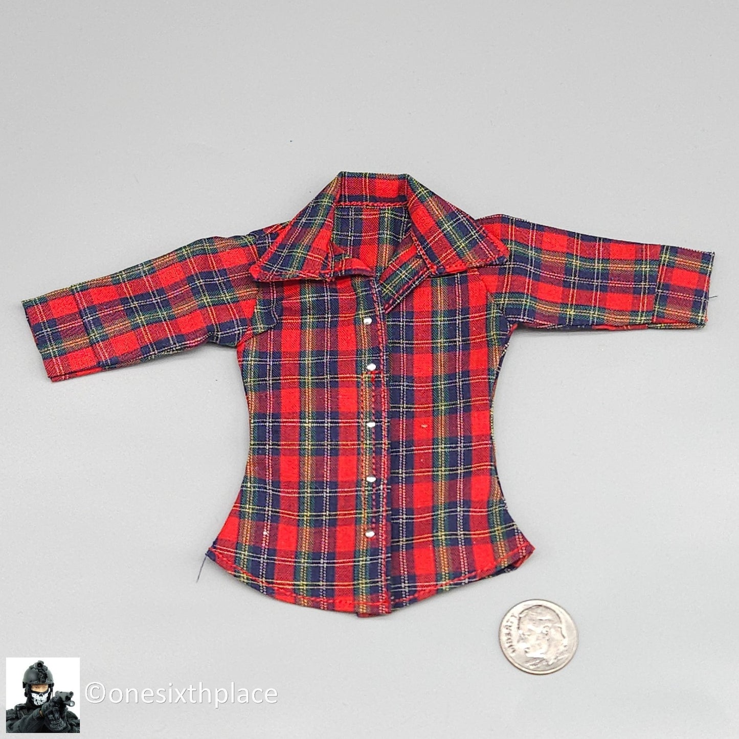 1:6 Triad Toys Odette Female Plaid Blouse Shirt for 12" Figures