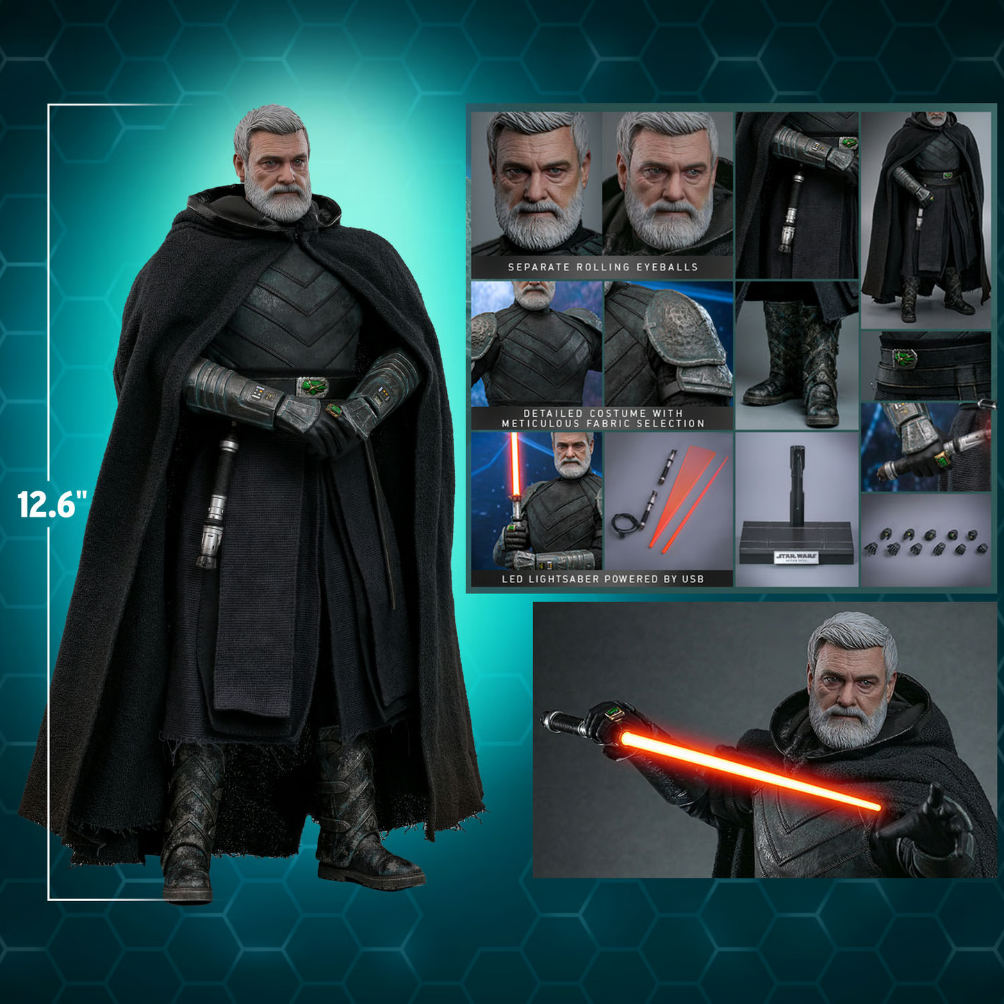 1:6 scale Hot Toys Star Wars Ahsoka Baylan Skoll 12" Action Figure TMS125