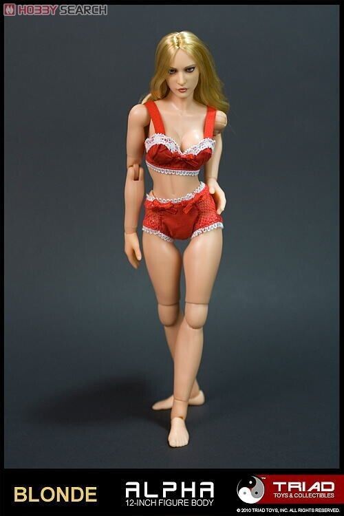 1:6 Triad Toys Caucasian Alpha Female Blond Hair Head Sculpt for 12" Figures