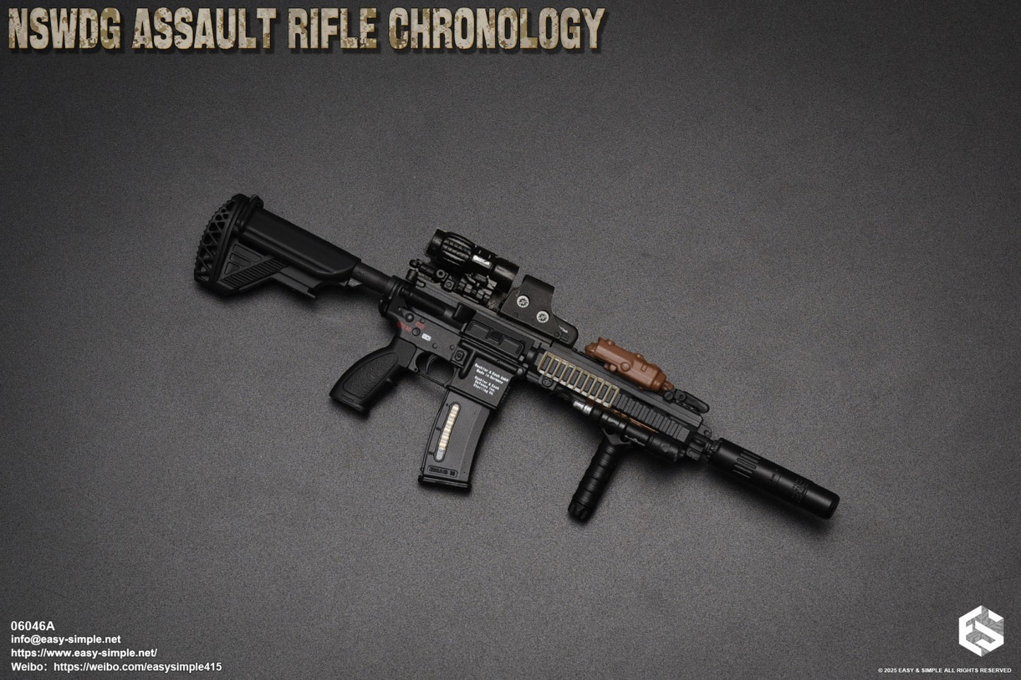 1:6 Easy & Simple NSWDG Assault Rifle Chronology Set A for 12" Figures 06046A