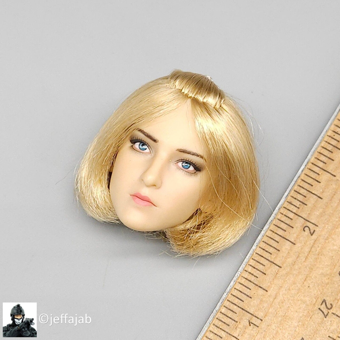 1:6 scale BBK Female Dark Night Sniper Laila Blond Hair Head Sculpt 12" Figures