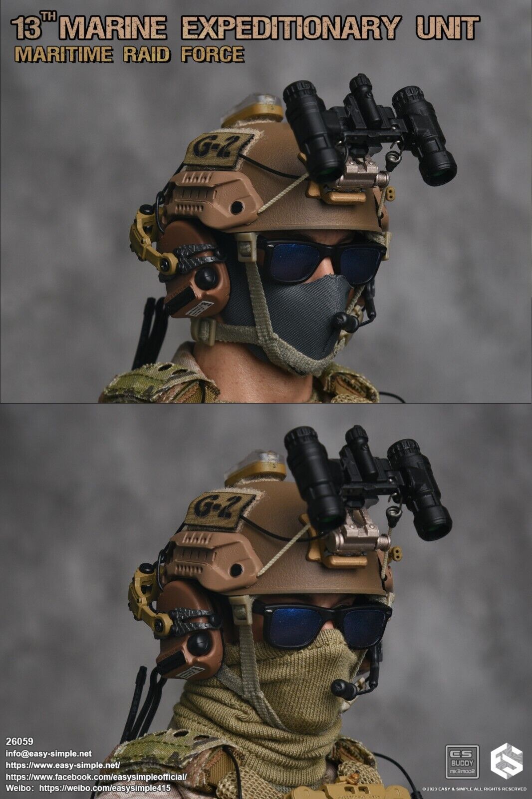 1:6 scale Easy & Simple 13th MEU Maritime Raid Force SDNY Medic Mask