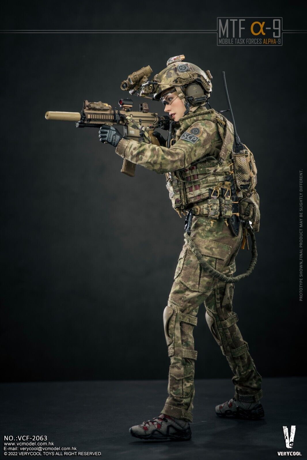 1:6 Very Cool Mobile Task Force Alpha-9 Female Multicam Dump Pouch 12" Figures