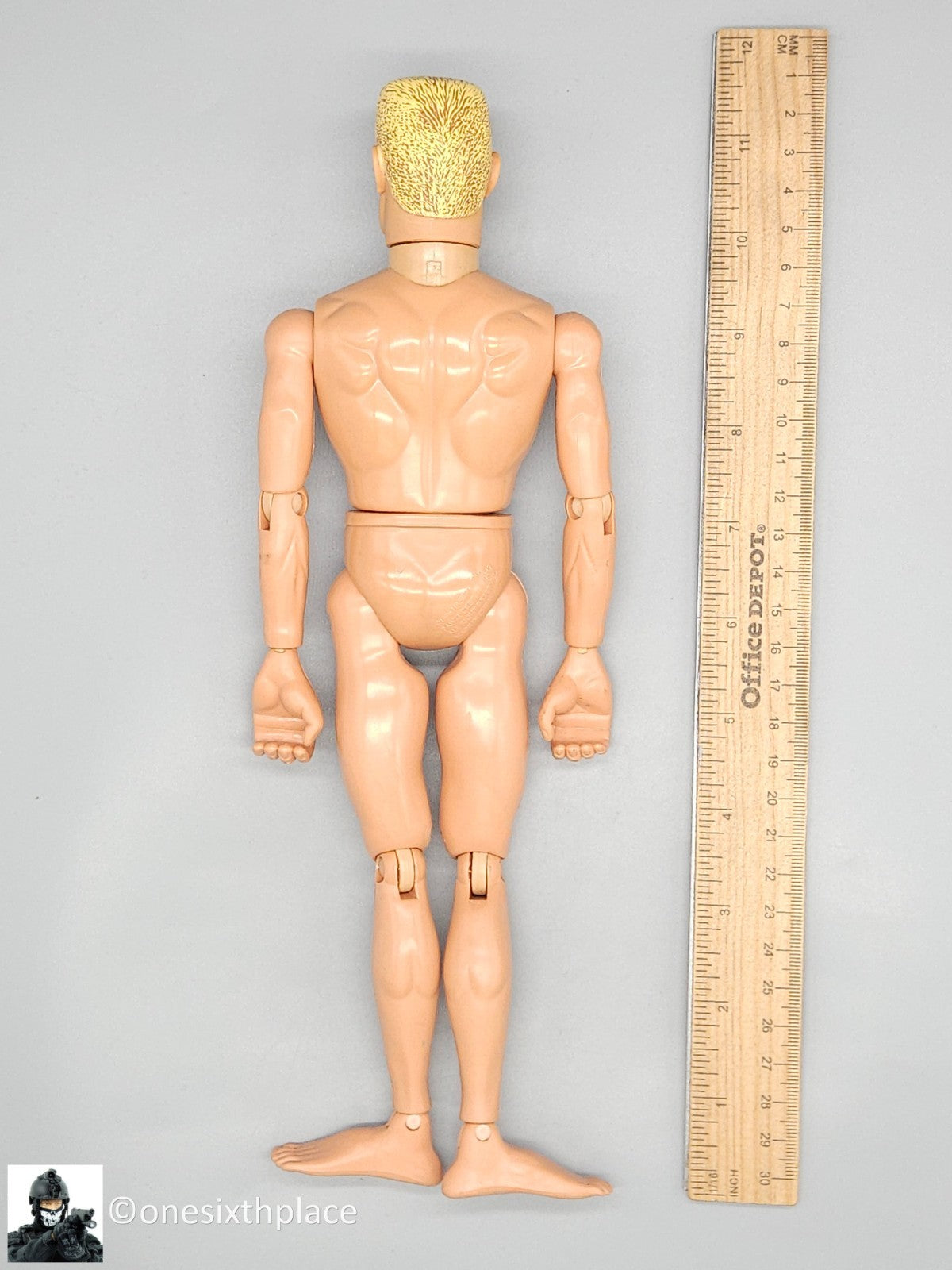 1:6 scale Hasbro GI Joe 1996 Male Body Blond Flattop Hair Blue Eyes 12" Figure