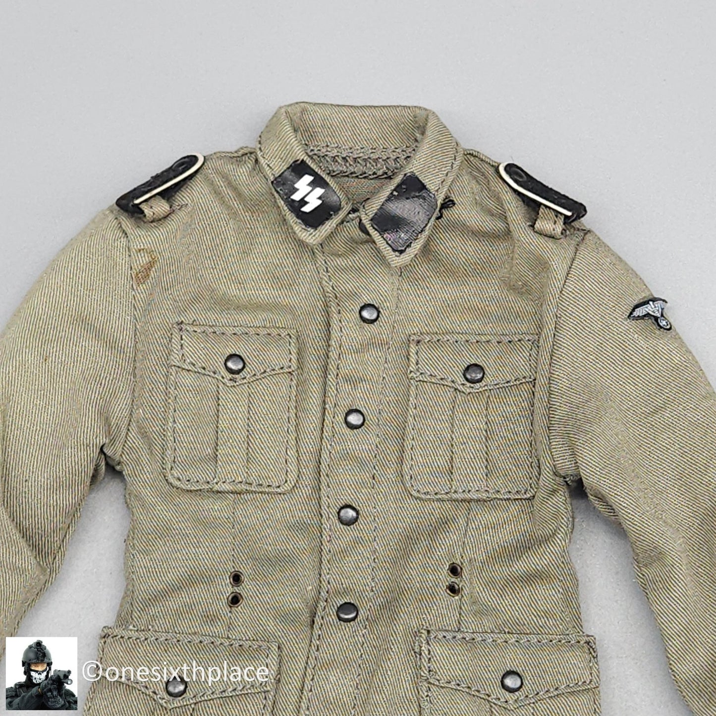 1:6 scale Dragon WWII German SS Mann Schutz Uniform Tunic & Pants #1 12" Figures