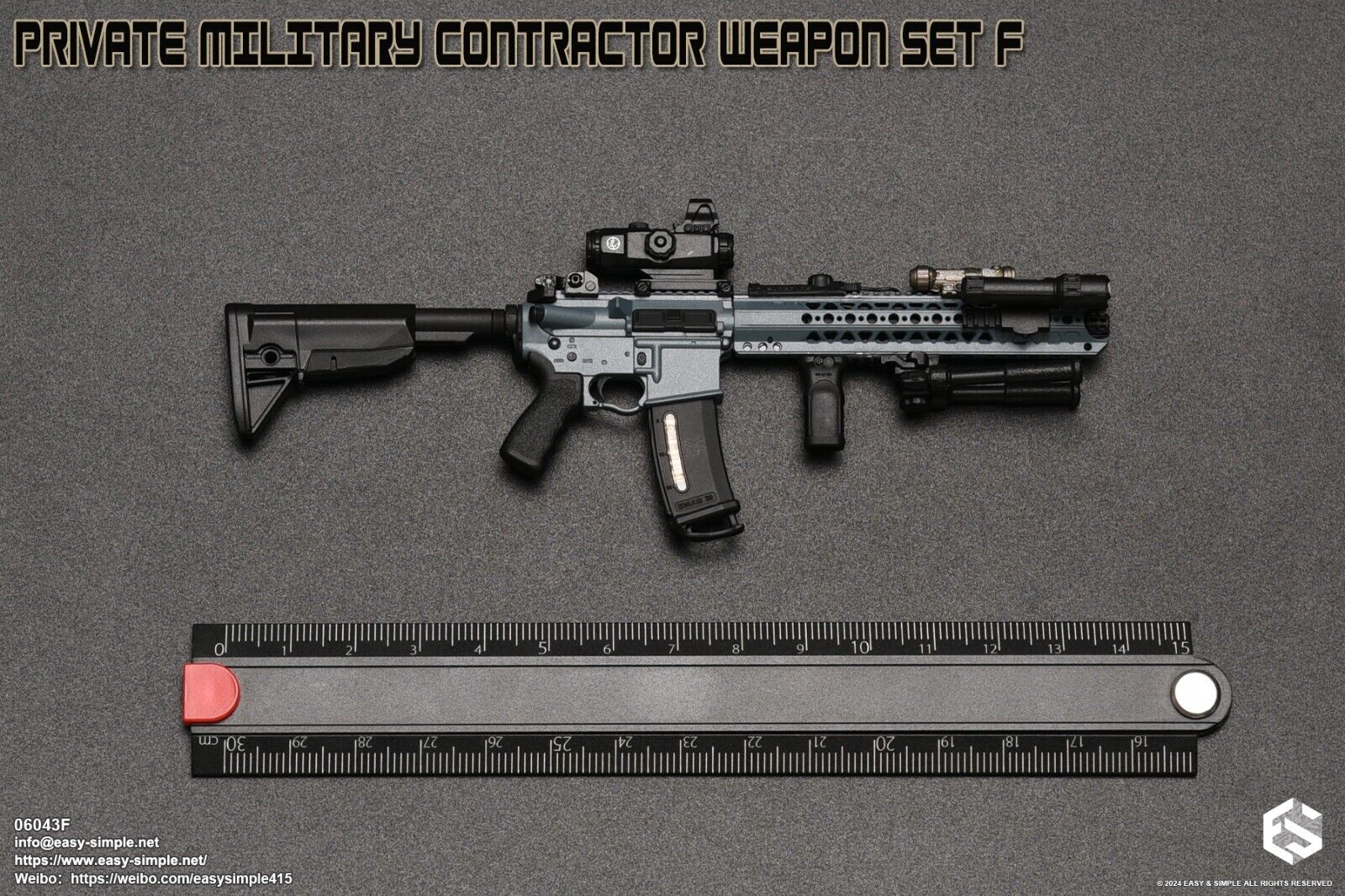 1:6 Easy & Simple Private Military Contractor Weapon Set F Ver. B for 12" Figure