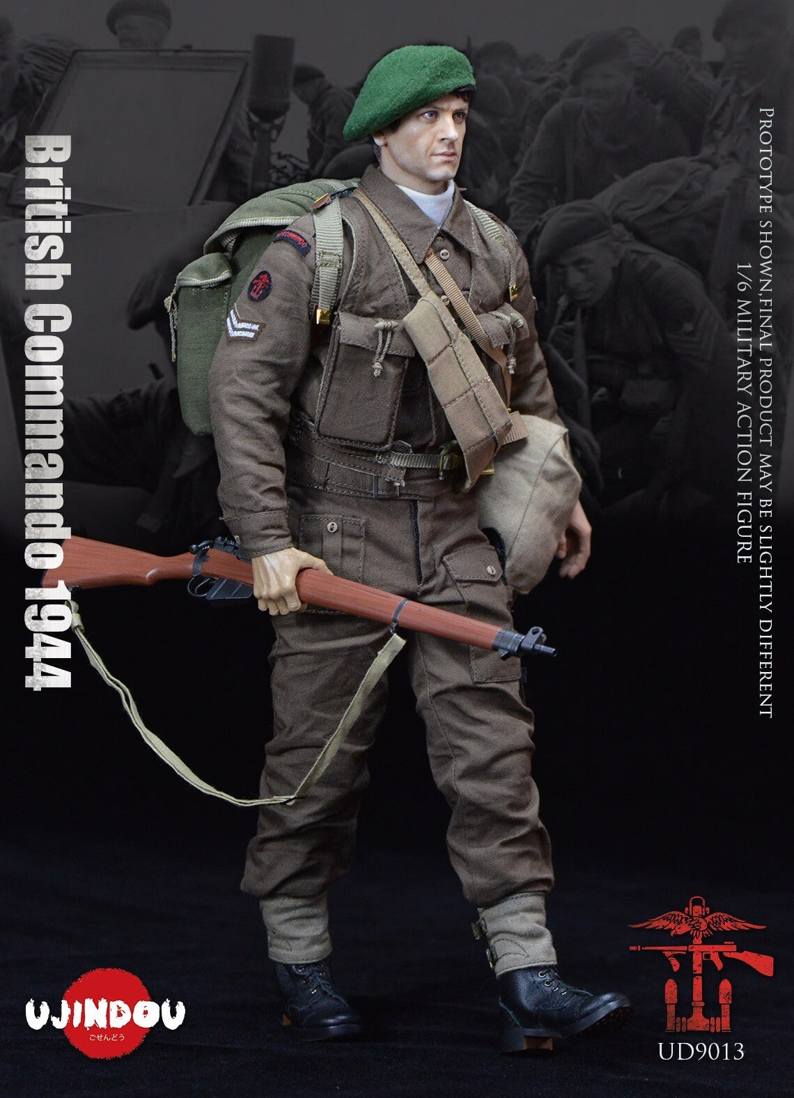 1:6 Ujindou WWII British Commando 1944 12" Action Figure DiD Dragon GI Joe