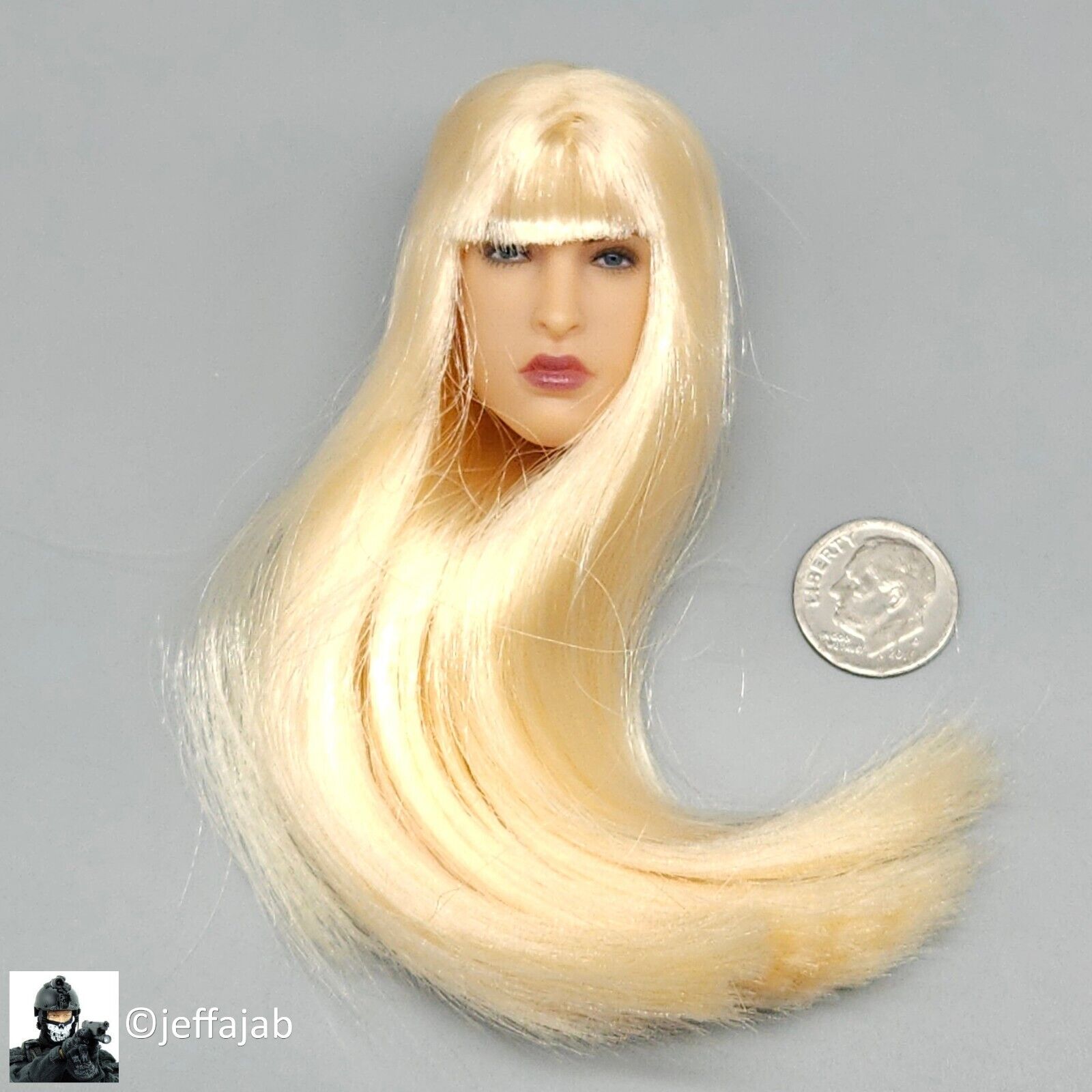 1:6 Triad Toys Female Head Sculpt Series 3 Claire Blond Hair for 12" Figures