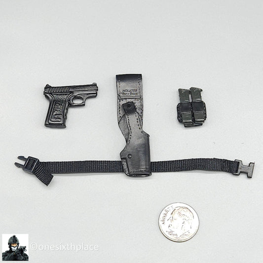 1:6 scale BBI GSG-9 Konrad Metal Pistol w/ Holster & Mag Pouch for 12" Figures