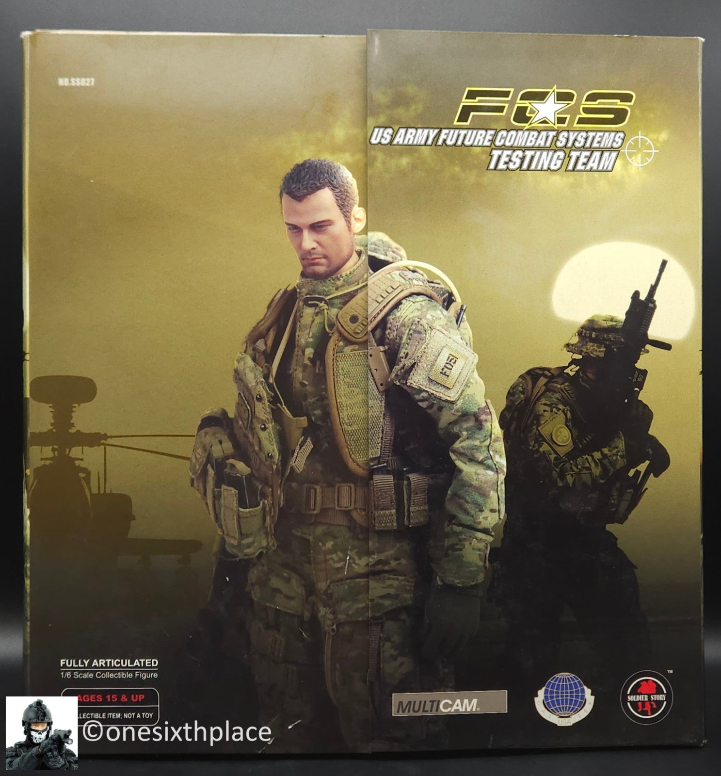 1:6 scale Soldier Story US Army FCS Testing Team Multicam Version 12" Figure