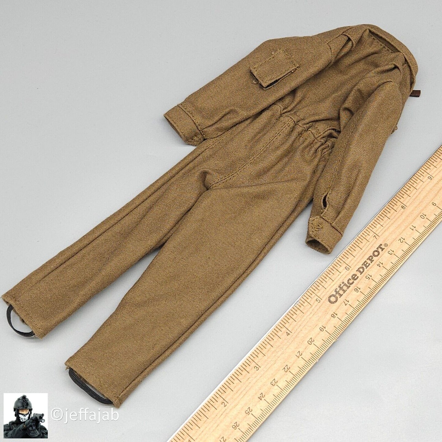 1:6 Ultimate Soldier Navy SEAL HALO Brown Jumpsuit Flight Suit for 12" Figures