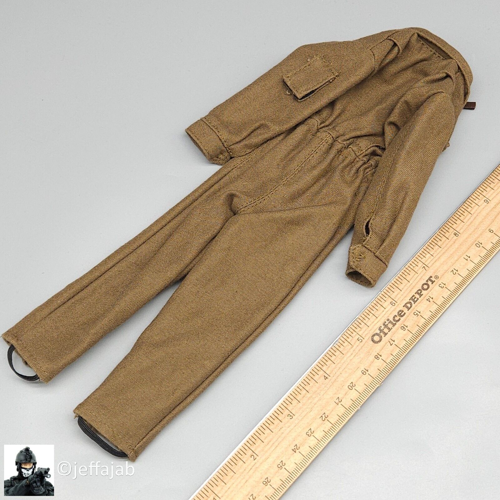 1:6 Ultimate Soldier Navy SEAL HALO Brown Jumpsuit Flight Suit for 12" Figures