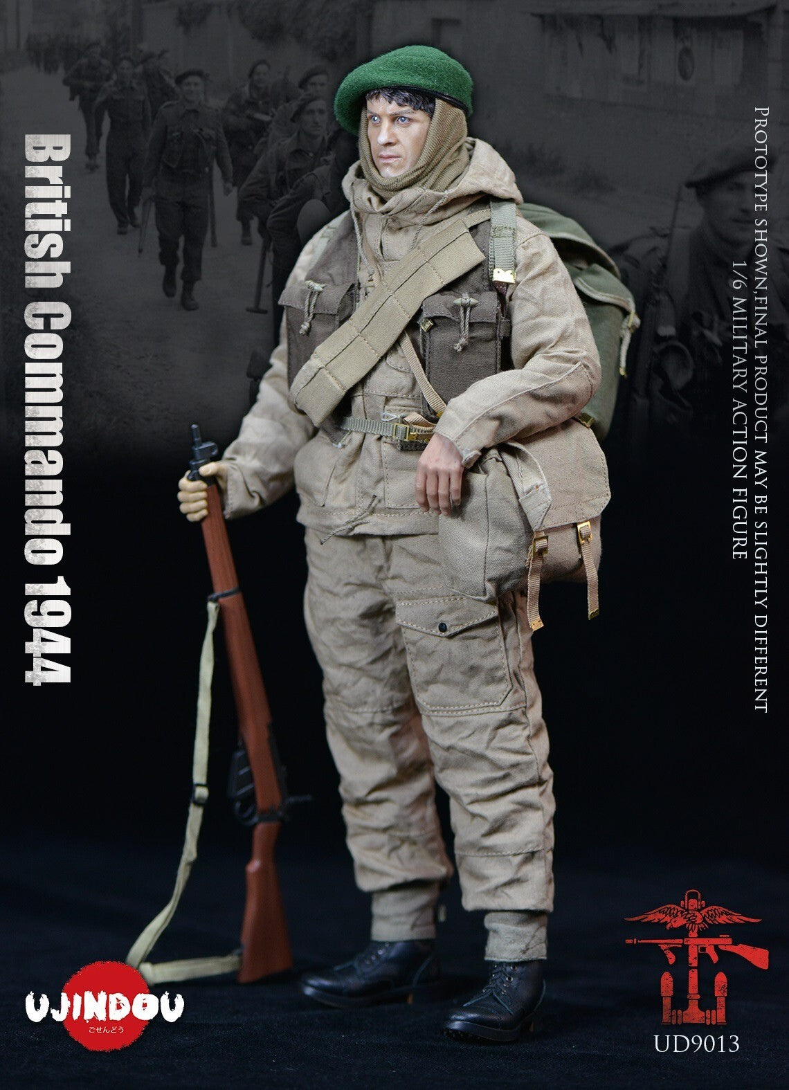 1:6 Ujindou WWII British Commando 1944 12" Action Figure DiD Dragon GI Joe