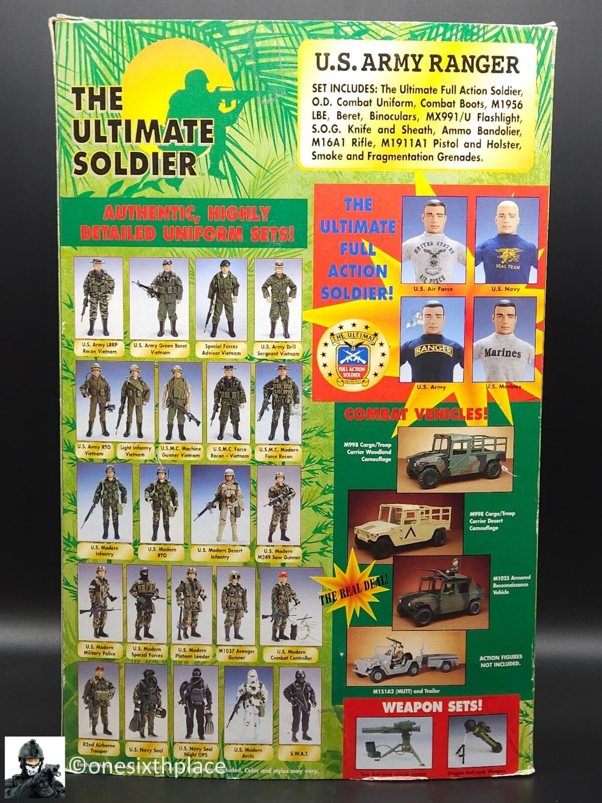 1:6 scale Ultimate Soldier US Army Ranger First Run 1998 KB Toys 12" Figure