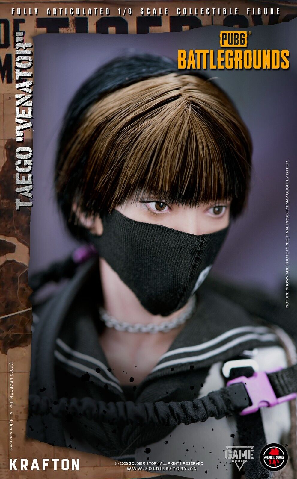 1:6 Soldier Story PUBG Battlegrounds Female Taego Medic Face Mask