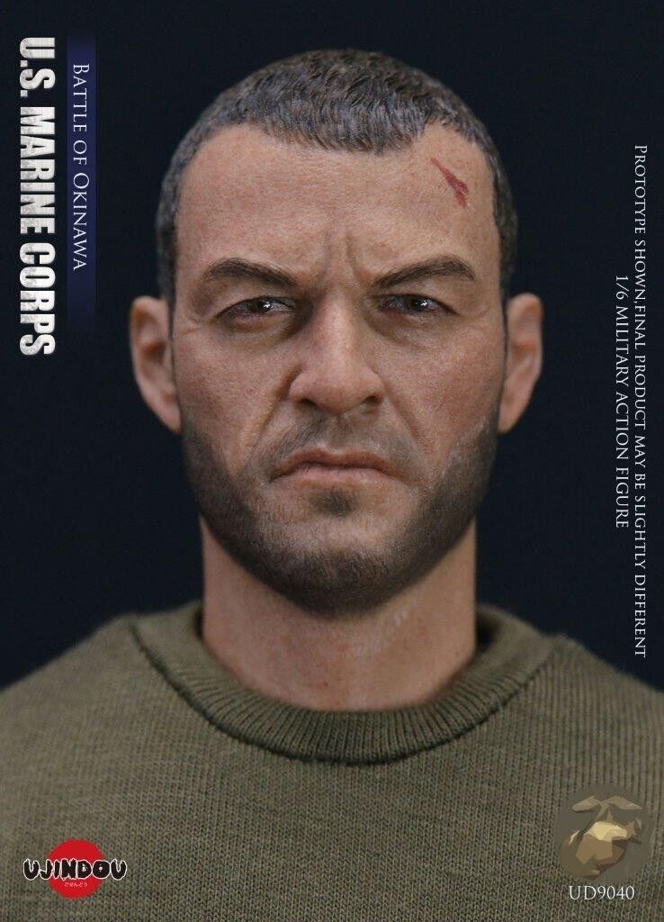 1:6 scale Ujindou WWII US Marine Corps in Okinawa Male Head Sculpt 12" Figures
