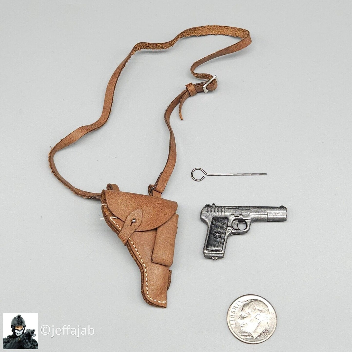 1:6 scale Alert Line WWII Soviet NKVD Officer T-33 Pistol (Metal) for 12" Figure