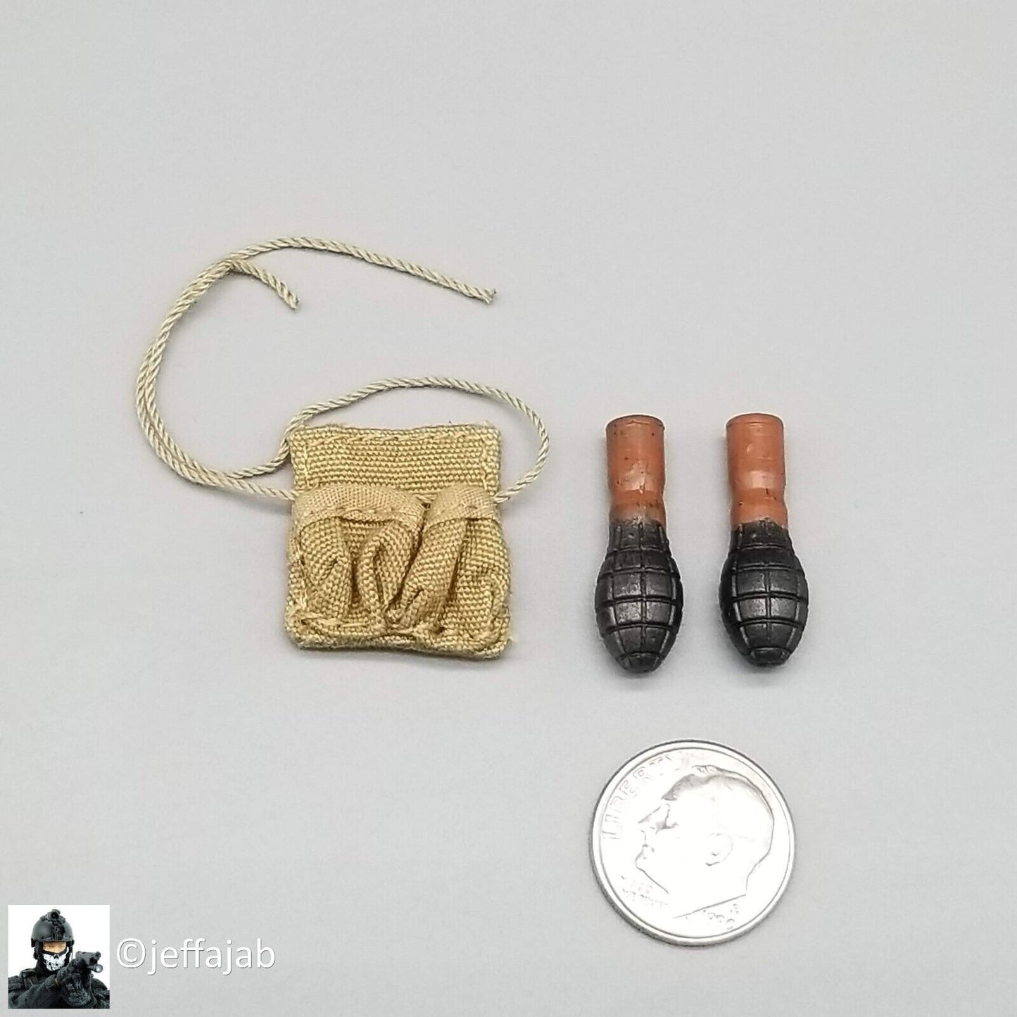 1:6 Ujindou Vietnam Female Viet Cong Guerilla Metal Grenades w/ Pouch 12" Figure