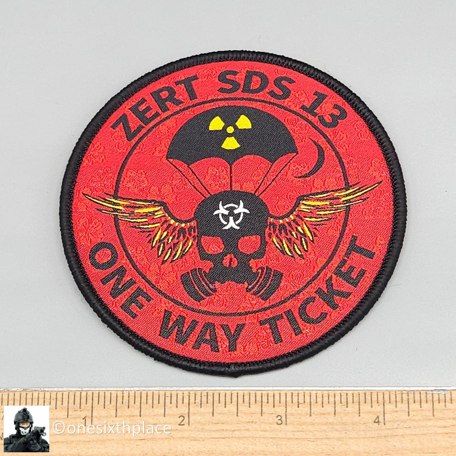 1:1 scale Easy & Simple ZERT Super Death Squad One Way Ticket Life Size Patch