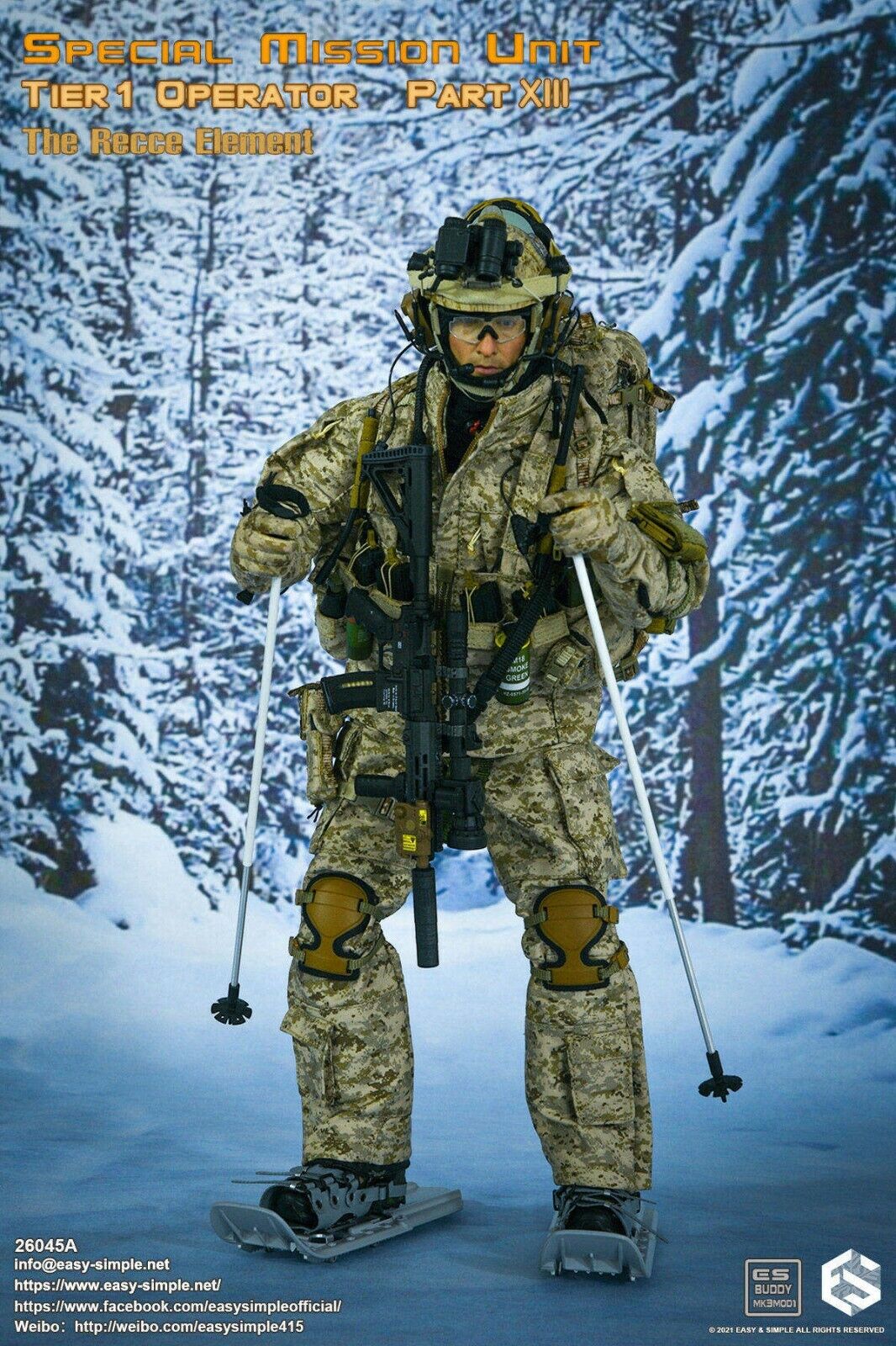 1:6 Easy & Simple SMU Tier 1 Operator Pt XIII Recce Element A 12" Figure 26045A