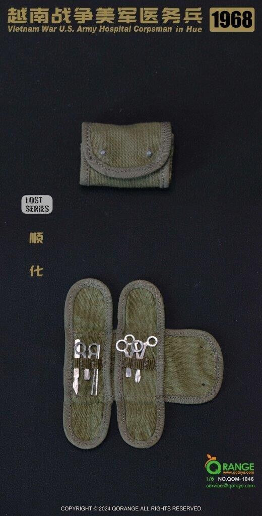 1:6 QO Toys Vietnam US Army Corpsman Surgical Instrument Kit for 12" Figures