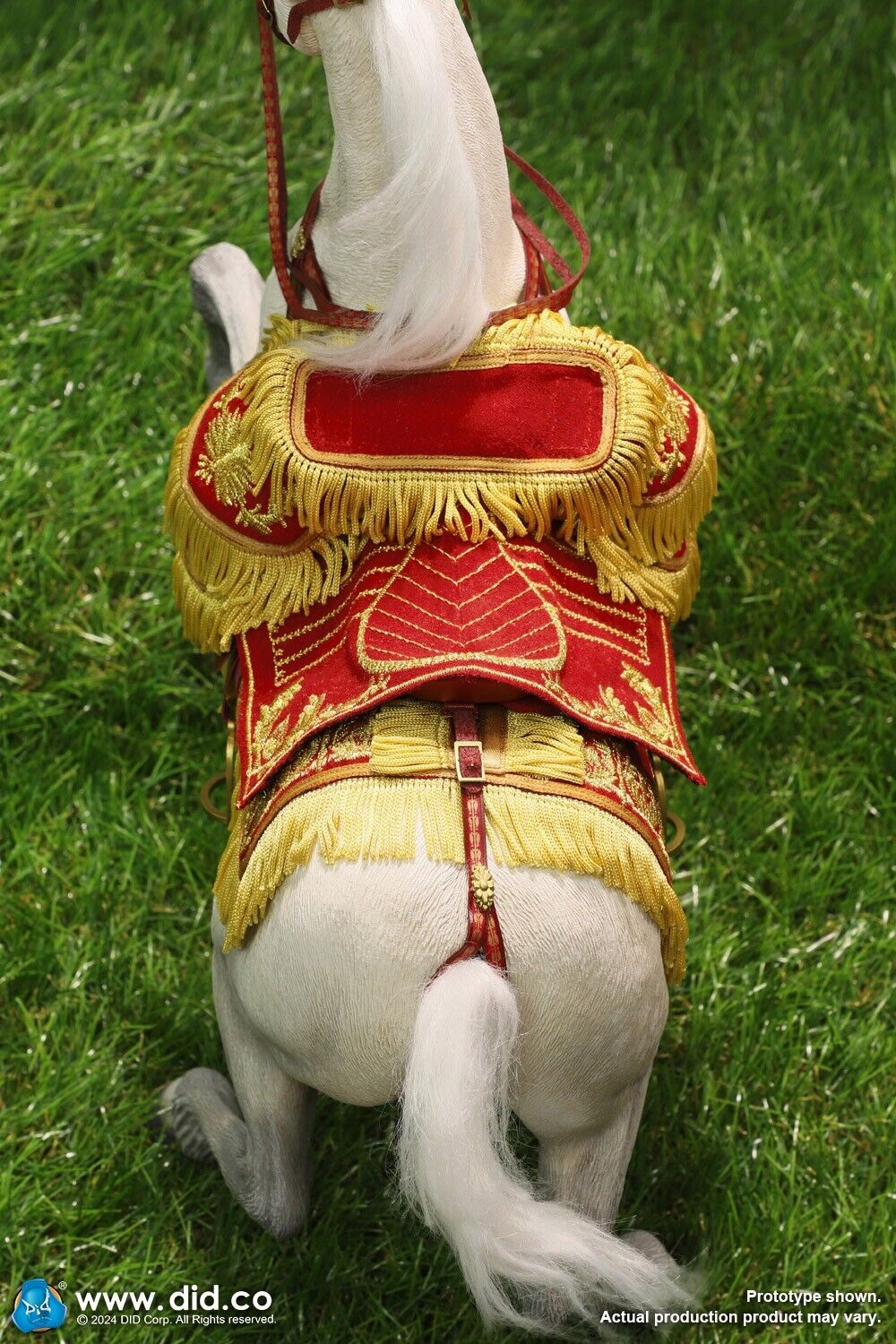 1:6 scale DiD Napoleon White Horse (Prancing) for 12" Figures E60078