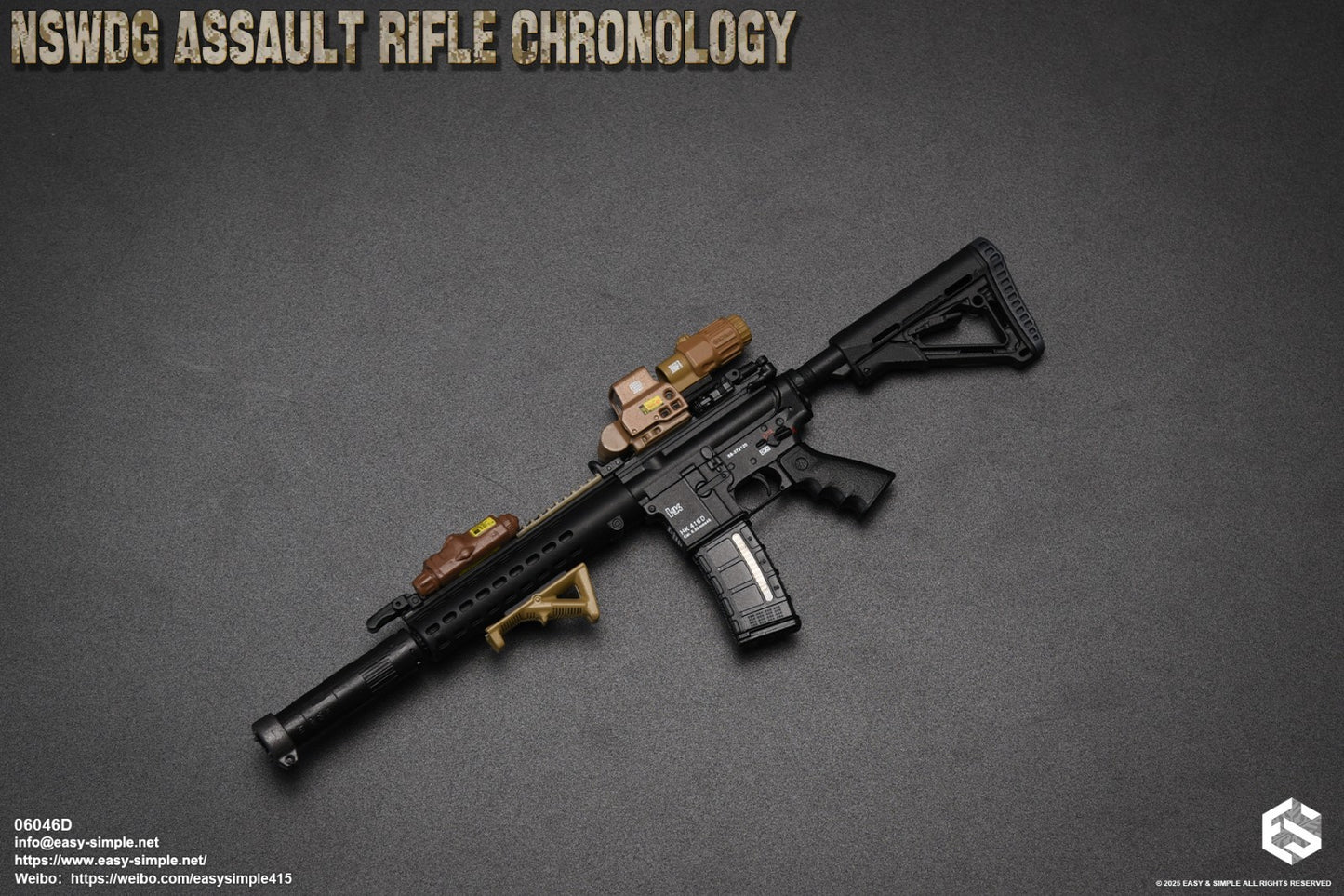 1:6 Easy & Simple NSWDG Assault Rifle Chronology Set D for 12" Figures 06046D
