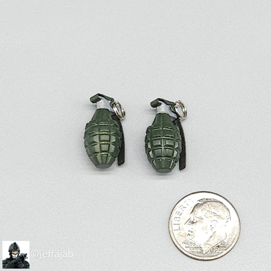 1:6 scale Soldier Story WWII US 101st Airborne Private Ryan Metal Grenade (x2)