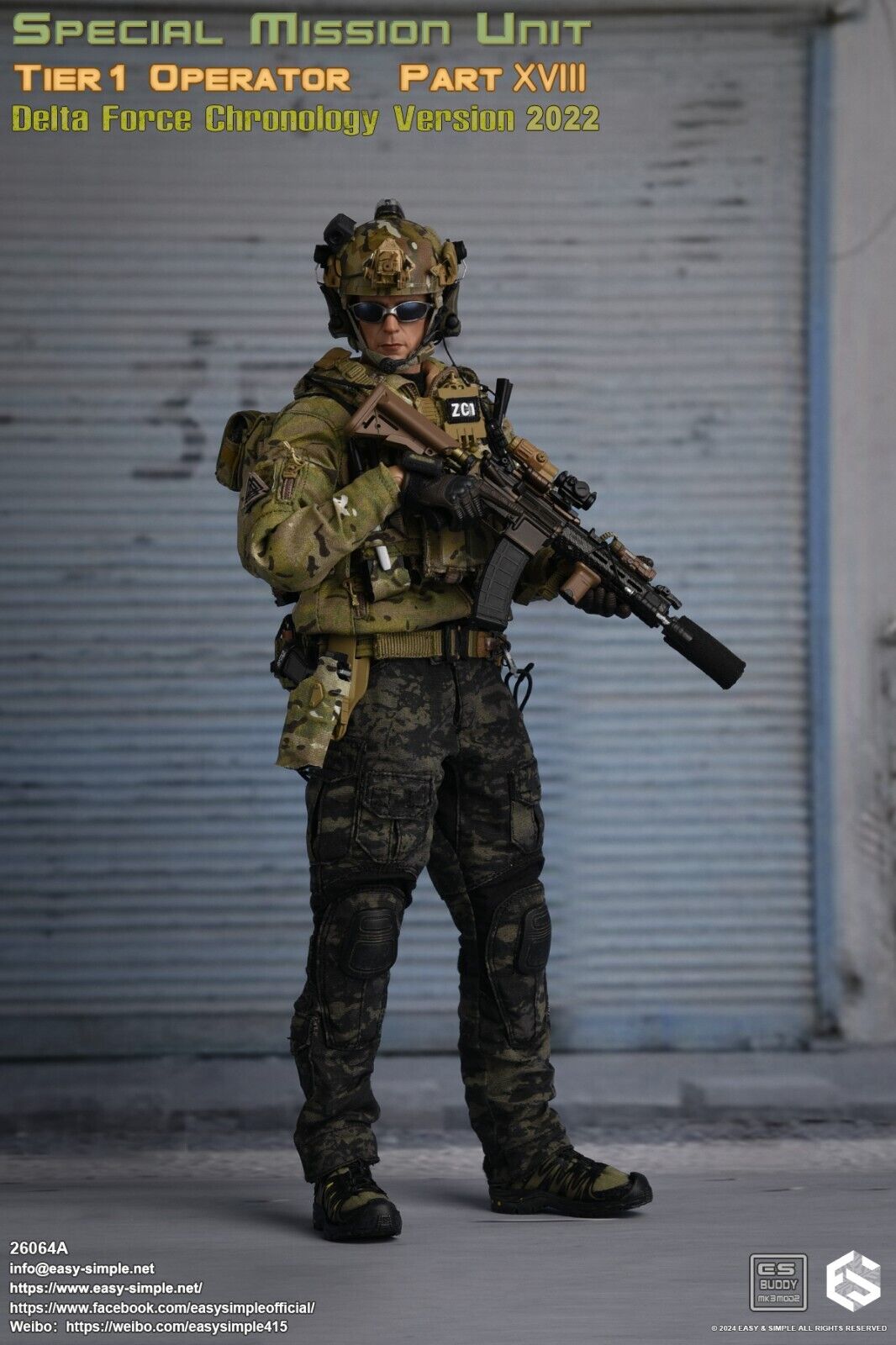 1:6 scale Easy & Simple Delta Force Chronology 2022 Ver. A HK416 Rifle Set