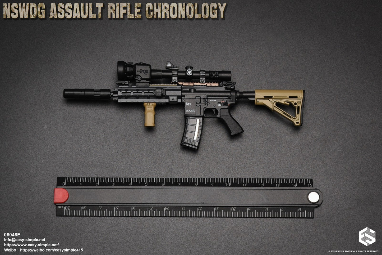 1:6 Easy & Simple NSWDG Assault Rifle Chronology Set E for 12" Figures 06046E