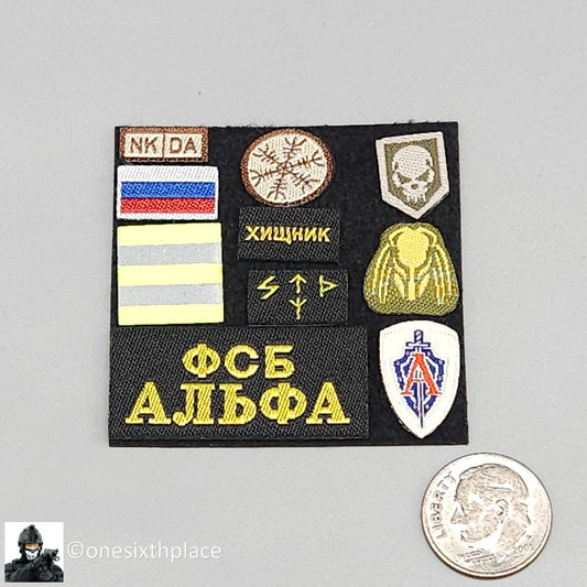 1:6 scale Easy & Simple Russian ALPHA Team Leader Patches Set for 12" Figures